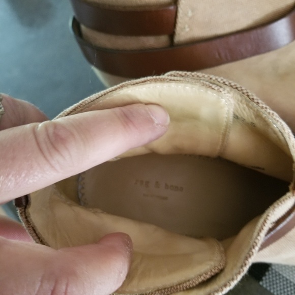 Rag & Bone Harrow Canvas and leather ankle Booties - Picture 5 of 8